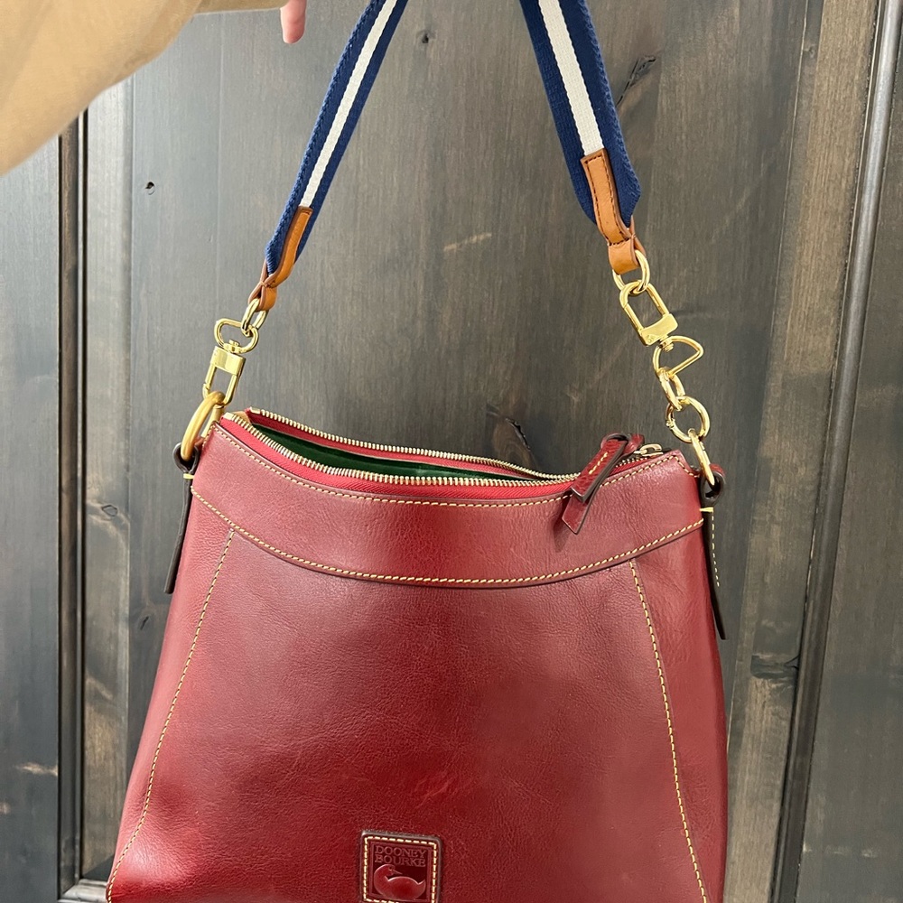 Dooney and Bourke Florentine large Cassidy Hobo in Bordeaux